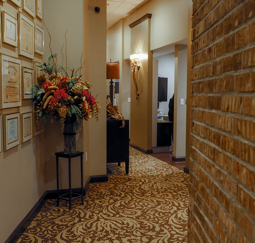 The hallway inside the office of The Gentle Art of Dentistry